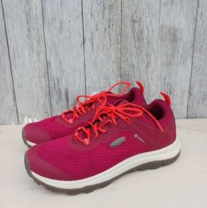 KEEN Terradora II Vent‎ Running Hiking Shoes Womens size 6 Rhubarb Red Sneakers